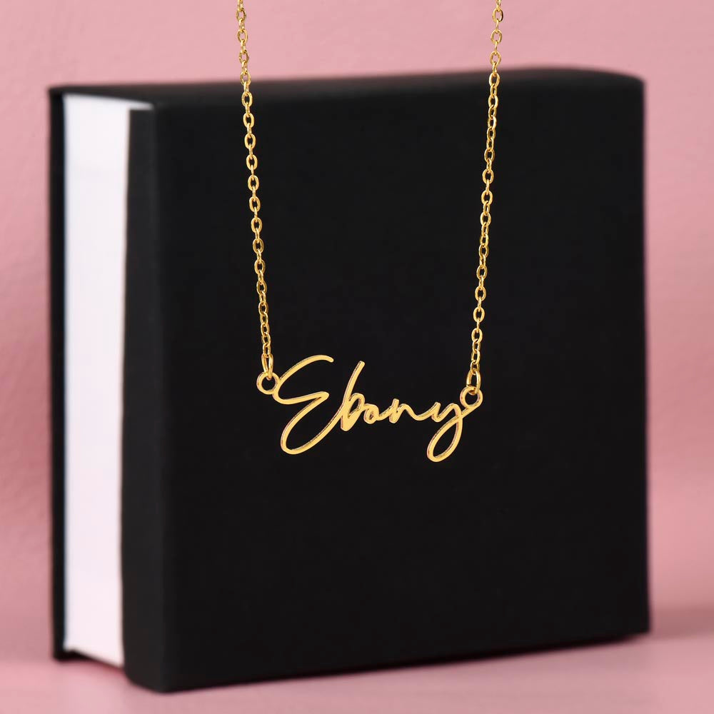 Horizontal Custom Name Necklace | Grandma