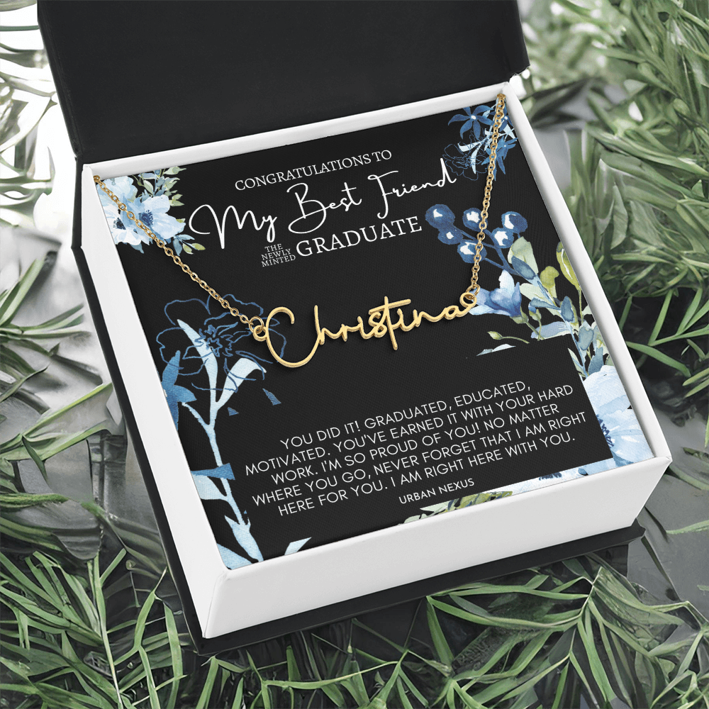 Horizontal Custom Name Nacklace | Graduation Gift for My Best Friend GHX3