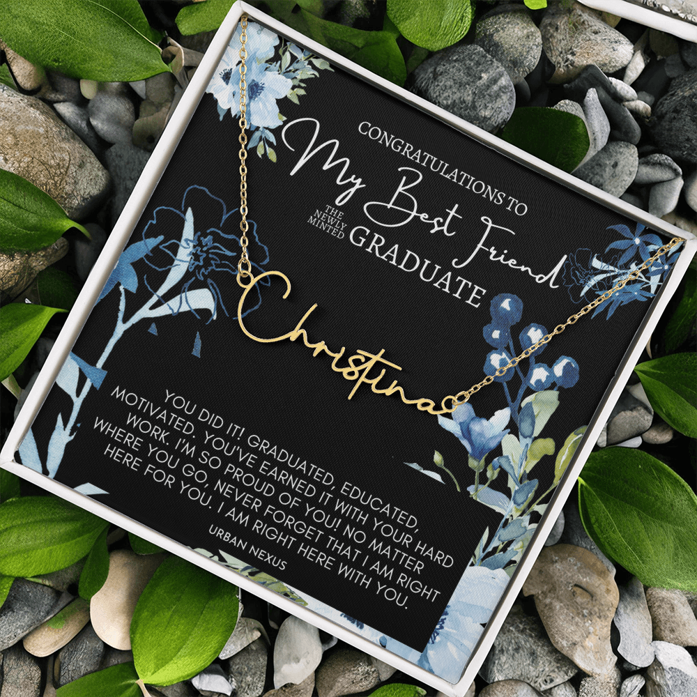 Horizontal Custom Name Nacklace | Graduation Gift for My Best Friend GHX3