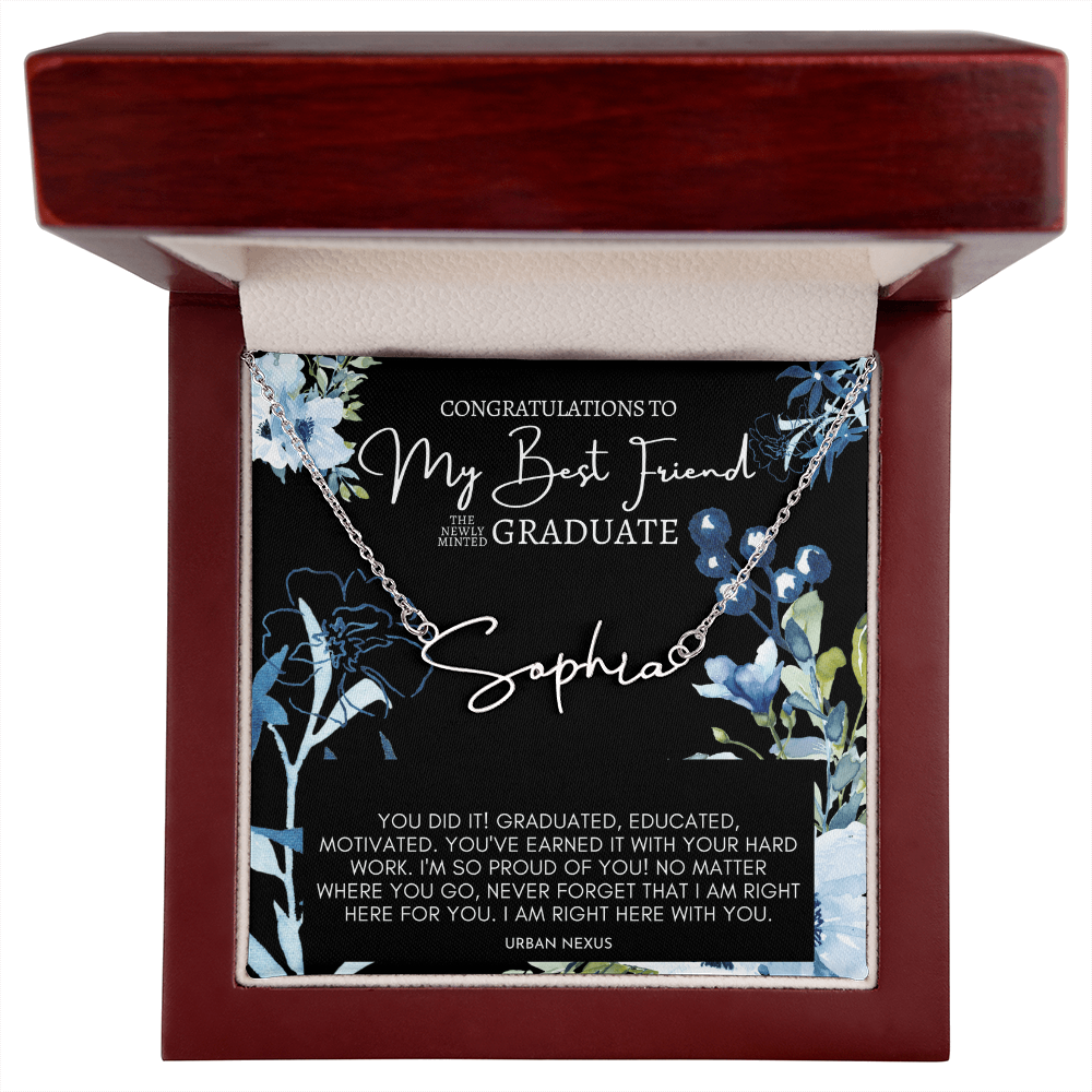 Horizontal Custom Name Nacklace | Graduation Gift for My Best Friend GHX3