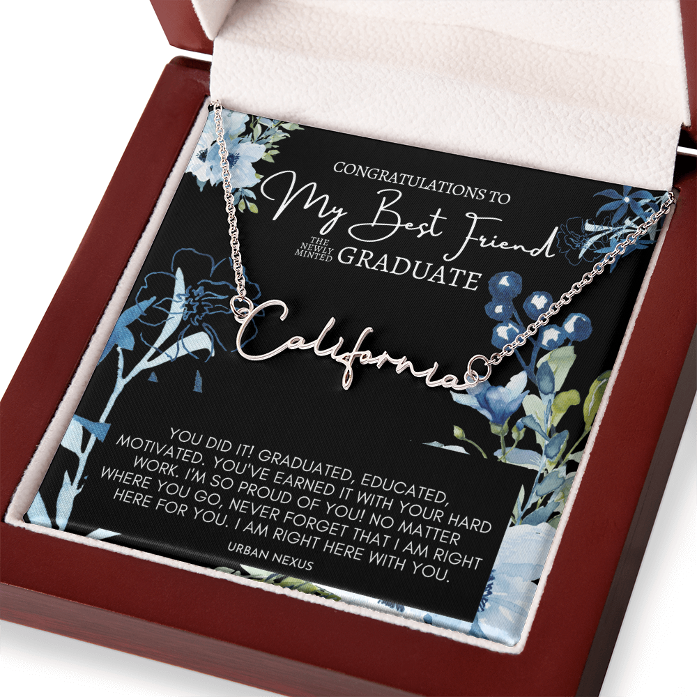 Horizontal Custom Name Nacklace | Graduation Gift for My Best Friend GHX3