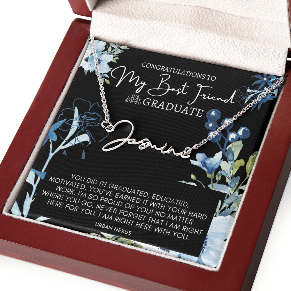 Horizontal Custom Name Nacklace | Graduation Gift for My Best Friend GHX3