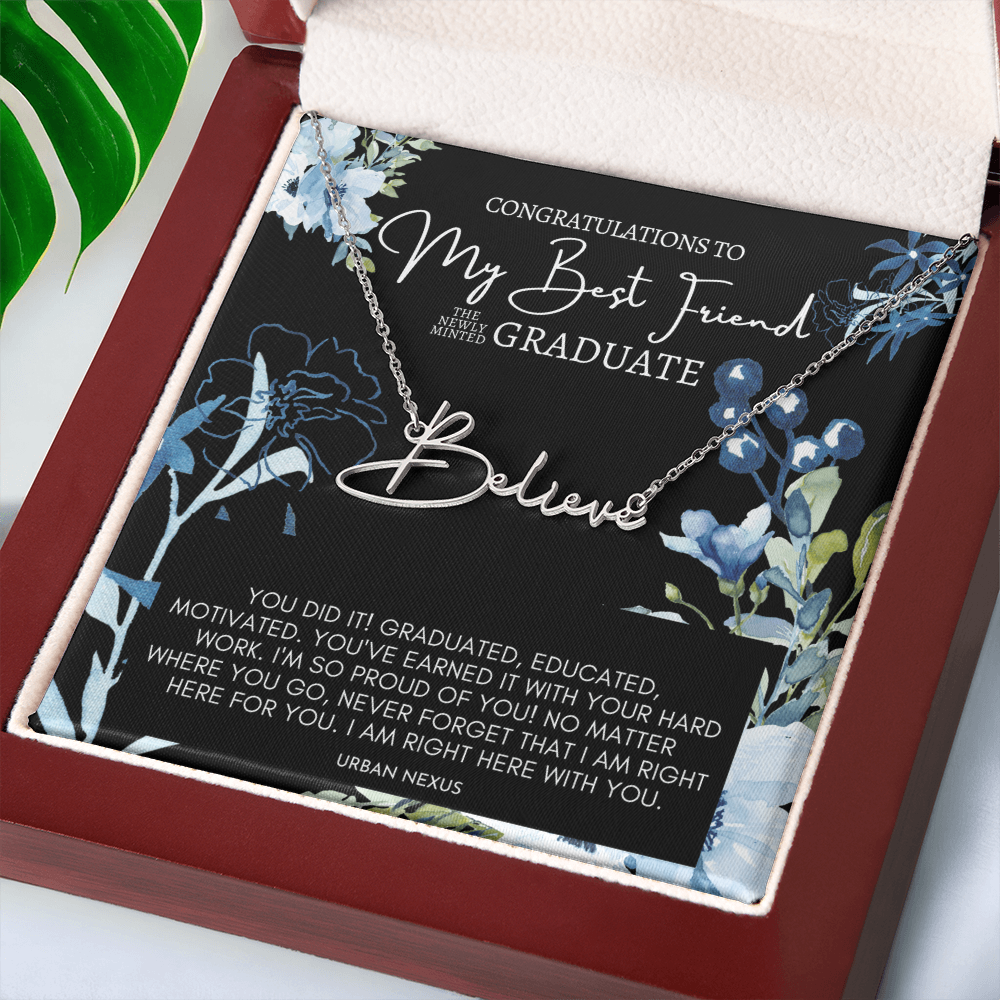 Horizontal Custom Name Nacklace | Graduation Gift for My Best Friend GHX3