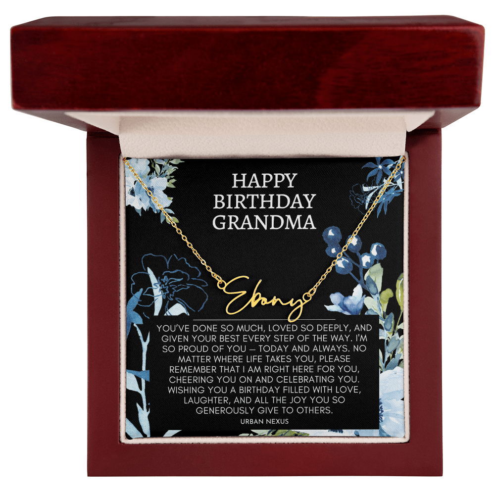 Horizontal Custom Name Necklace | Grandma