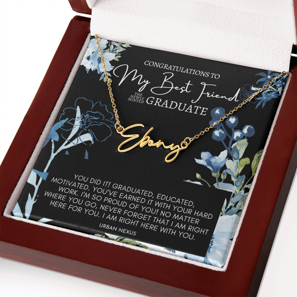 Horizontal Custom Name Nacklace | Graduation Gift for My Best Friend GHX3