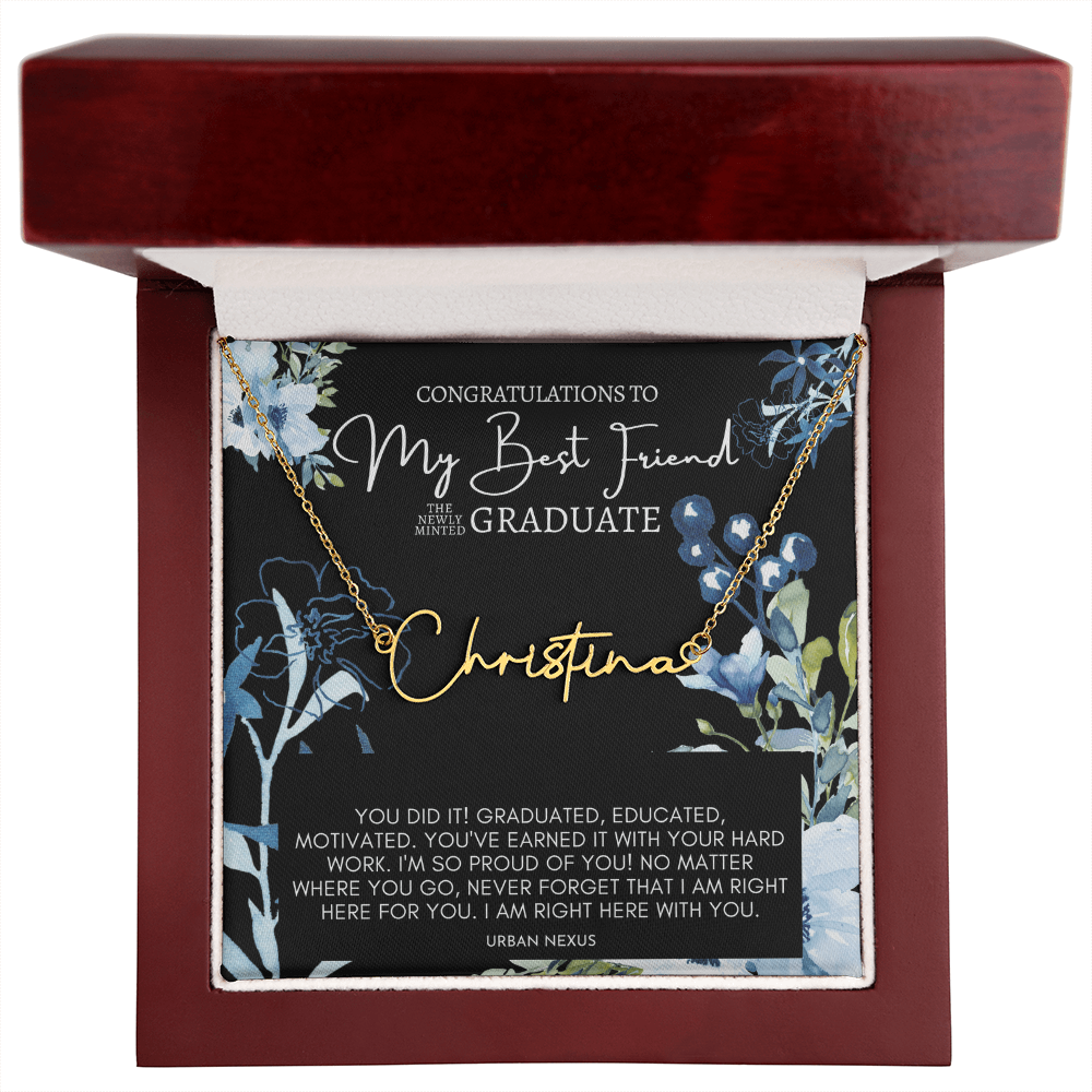 Horizontal Custom Name Nacklace | Graduation Gift for My Best Friend GHX3