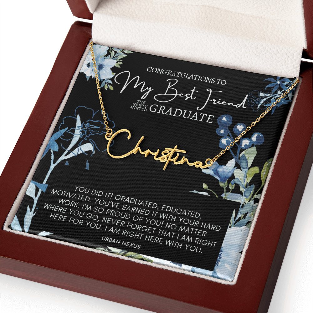 Horizontal Custom Name Nacklace | Graduation Gift for My Best Friend GHX3