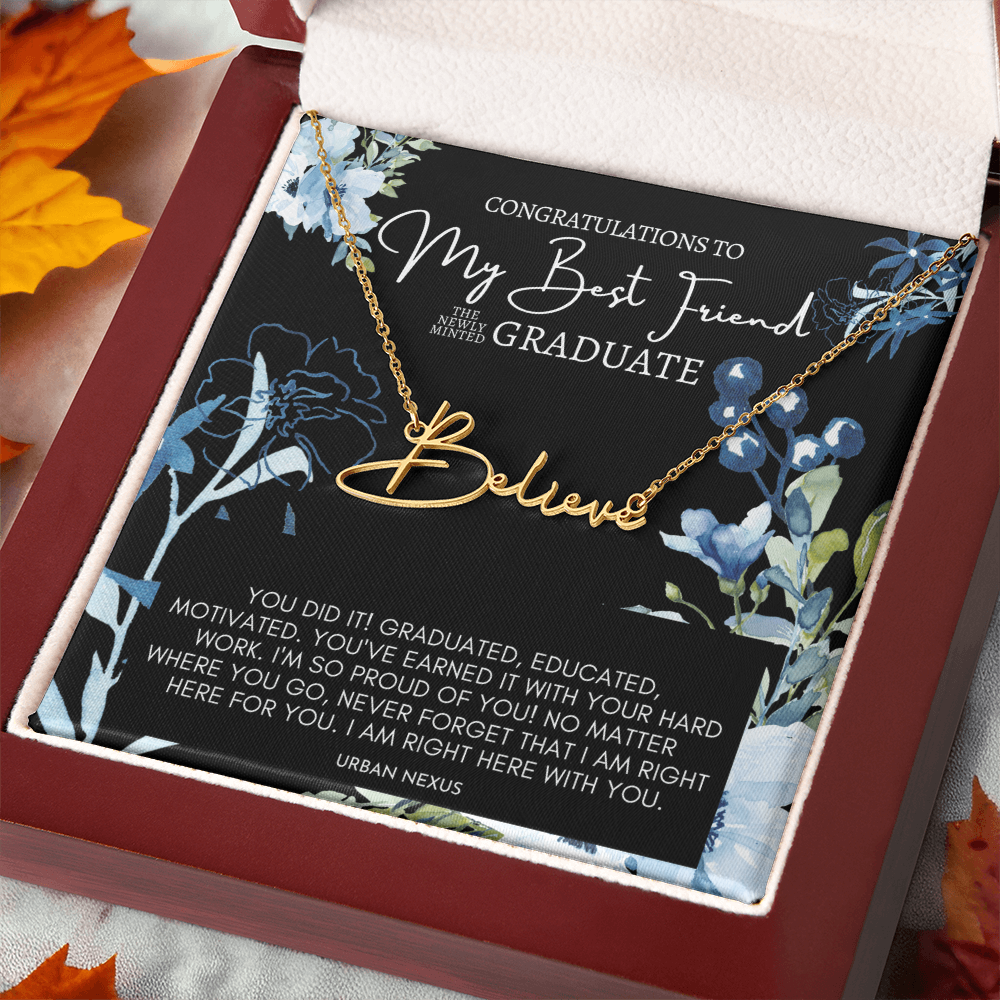 Horizontal Custom Name Nacklace | Graduation Gift for My Best Friend GHX3