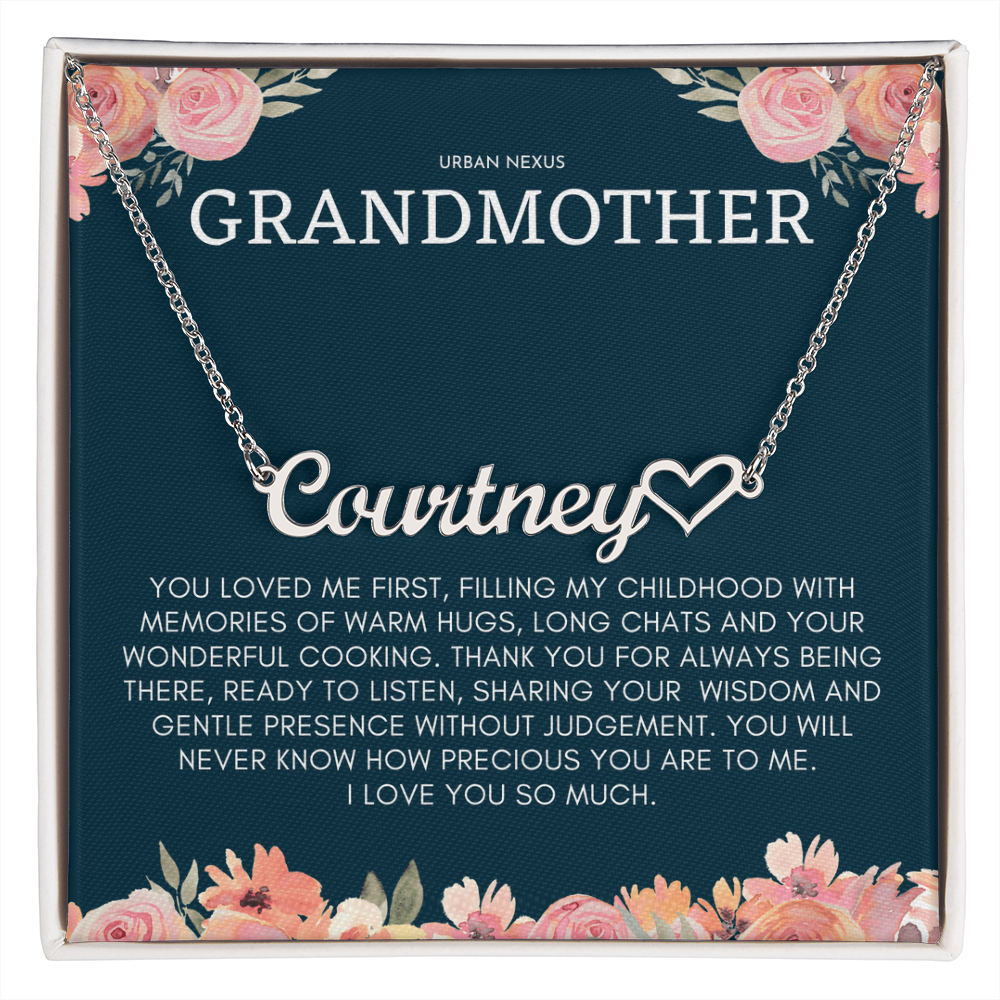 Heart Name Necklace | Grandmother