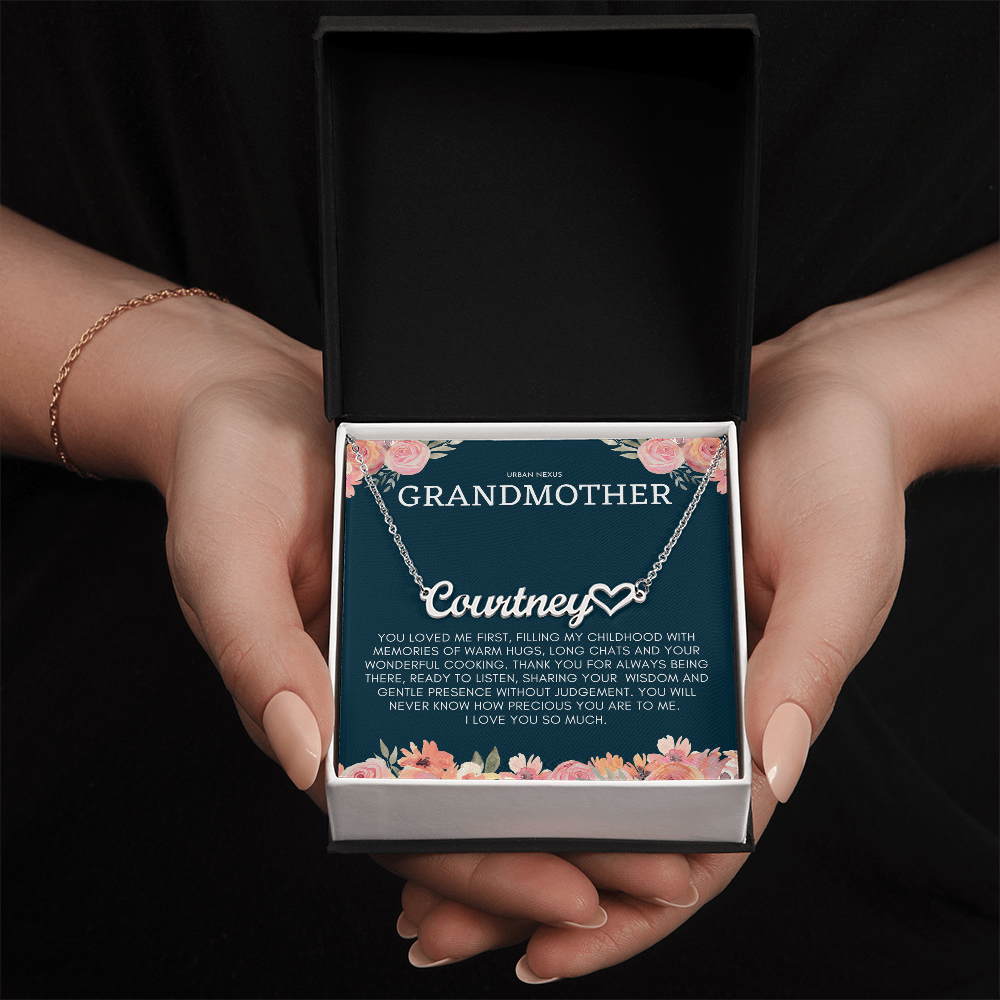 Heart Name Necklace | Grandmother