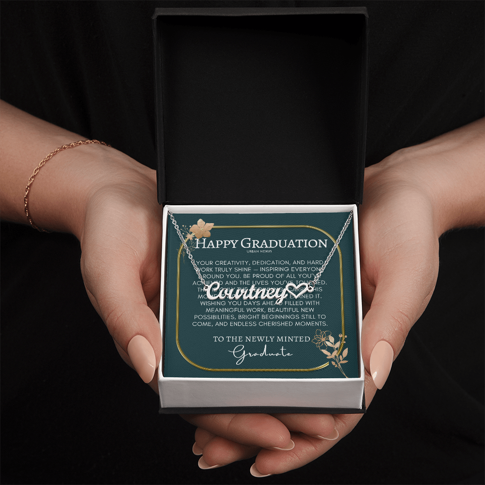 Heart Name Necklace | Personalized Graduation Jewelry Gift for Her GHX7