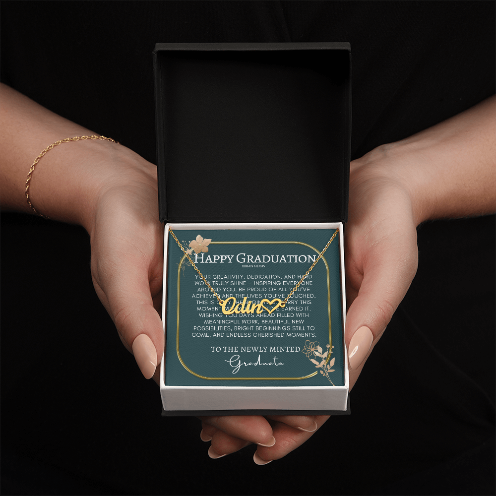 Heart Name Necklace | Personalized Graduation Jewelry Gift for Her GHX7