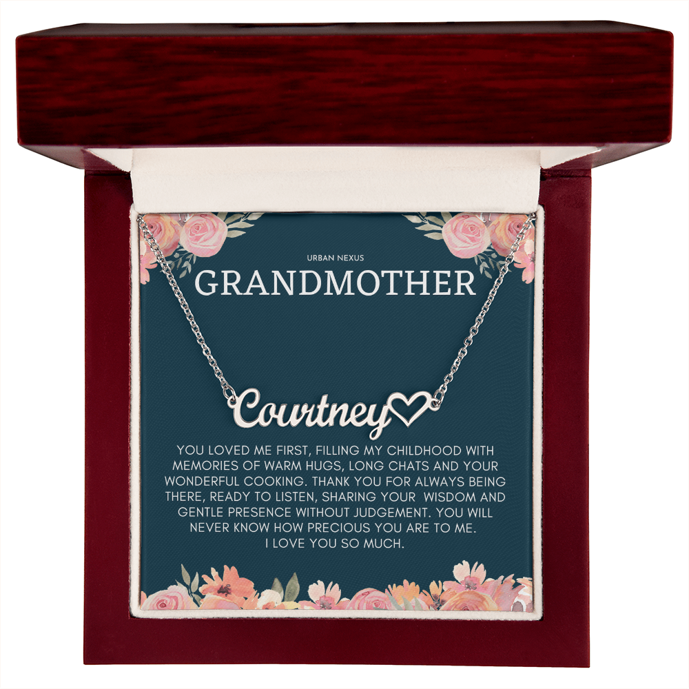 Heart Name Necklace | Grandmother