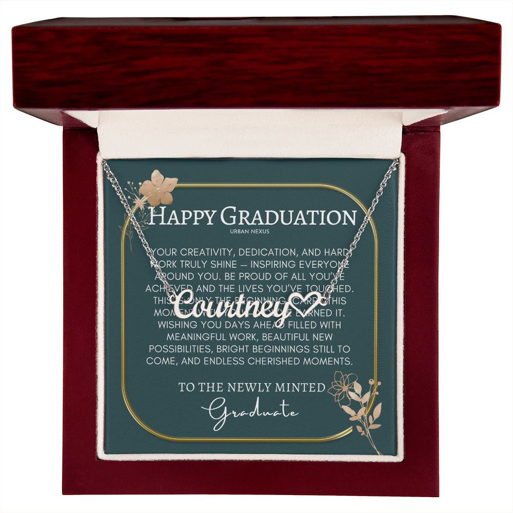 Heart Name Necklace | Personalized Graduation Jewelry Gift for Her GHX7