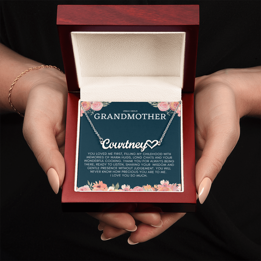 Heart Name Necklace | Grandmother