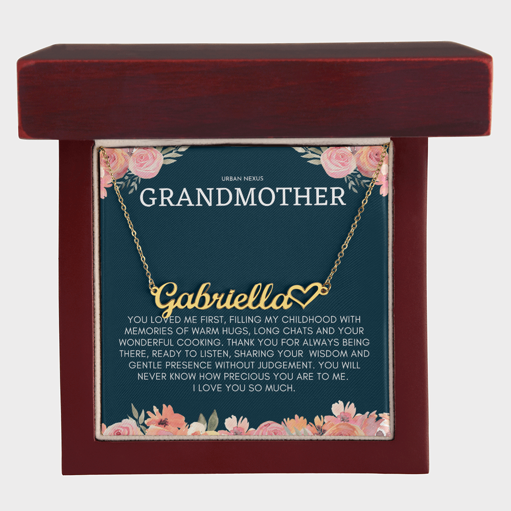 Heart Name Necklace | Grandmother