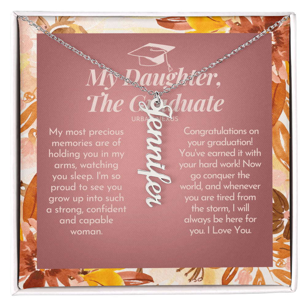 Dangle Name Necklace | Daughter Graduation Convocation Gifts for Her GHX8