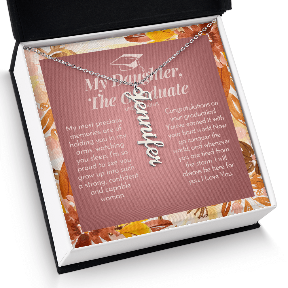 Dangle Name Necklace | Daughter Graduation Convocation Gifts for Her GHX8