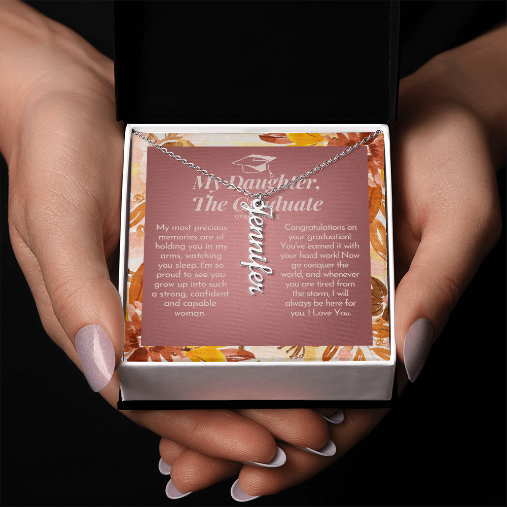 Dangle Name Necklace | Daughter Graduation Convocation Gifts for Her GHX8