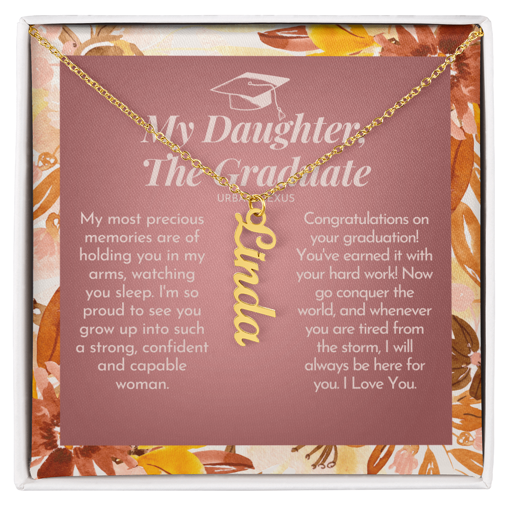 Dangle Name Necklace | Daughter Graduation Convocation Gifts for Her GHX8