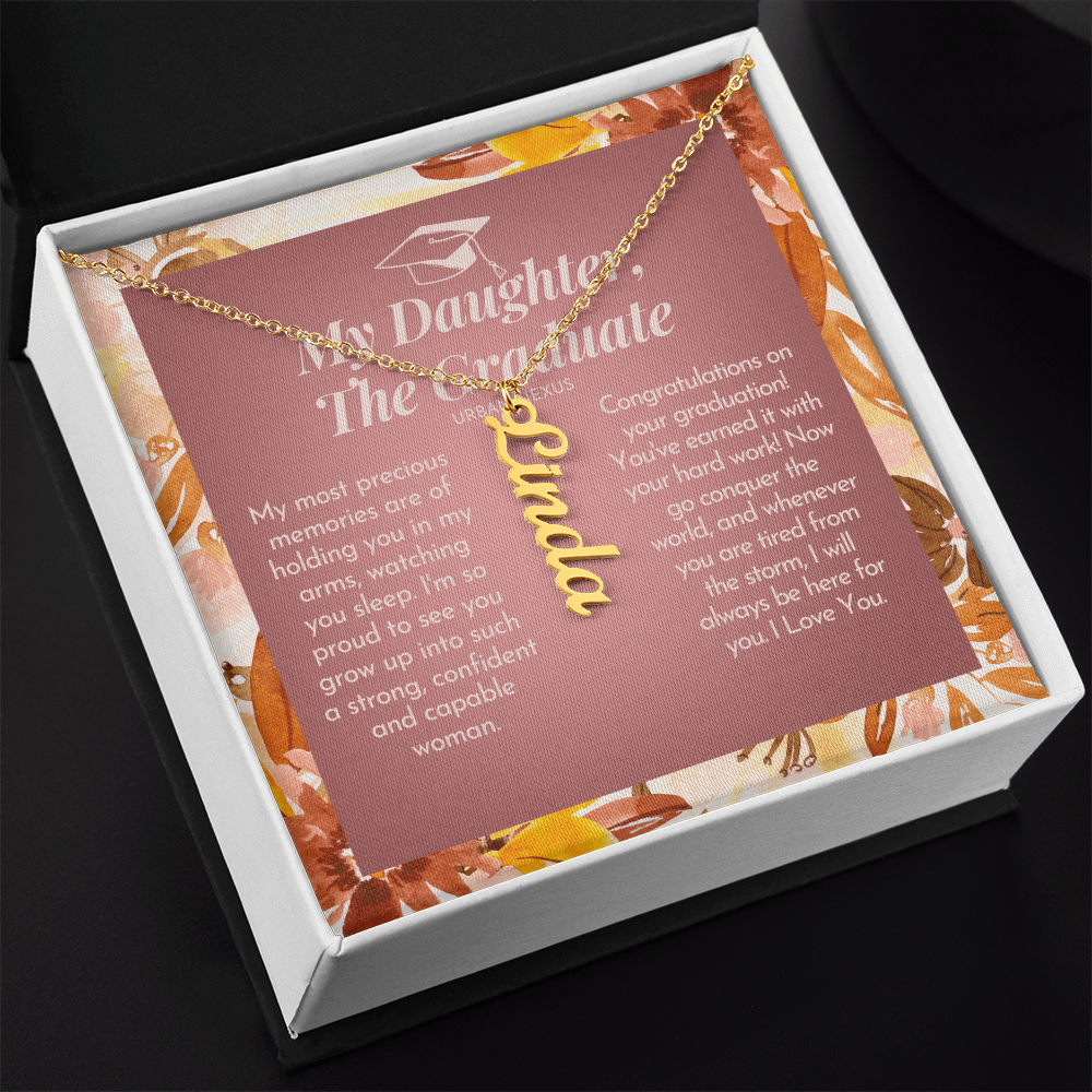 Dangle Name Necklace | Daughter Graduation Convocation Gifts for Her GHX8
