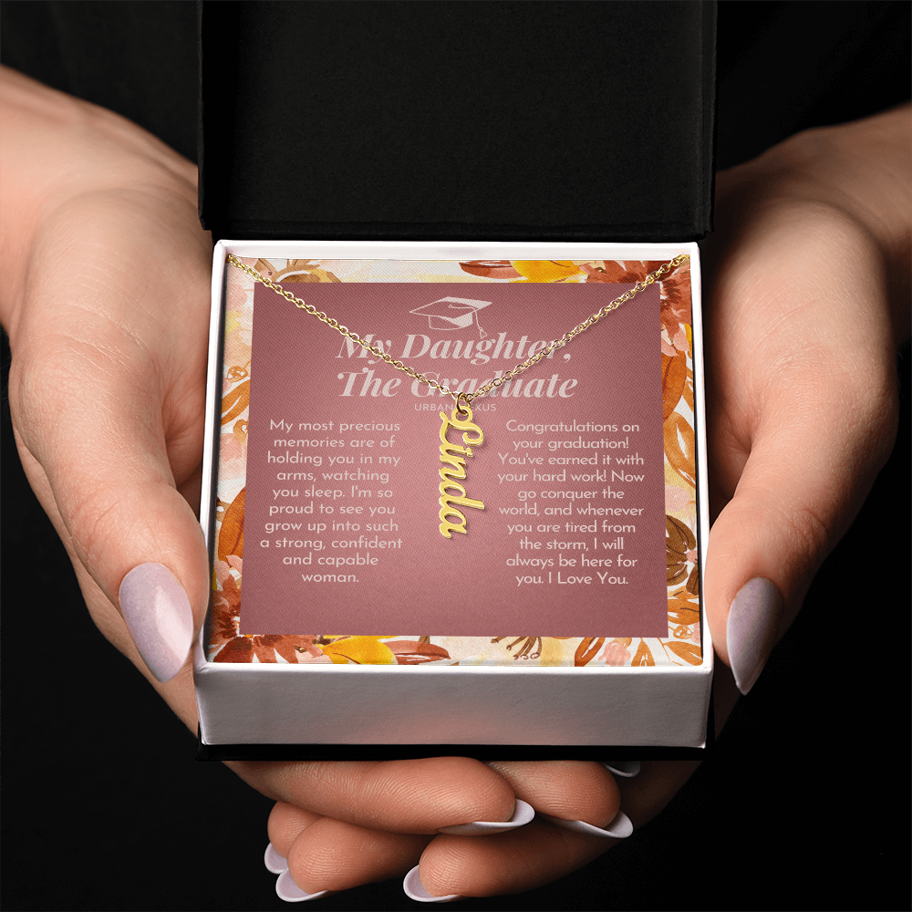 Dangle Name Necklace | Daughter Graduation Convocation Gifts for Her GHX8