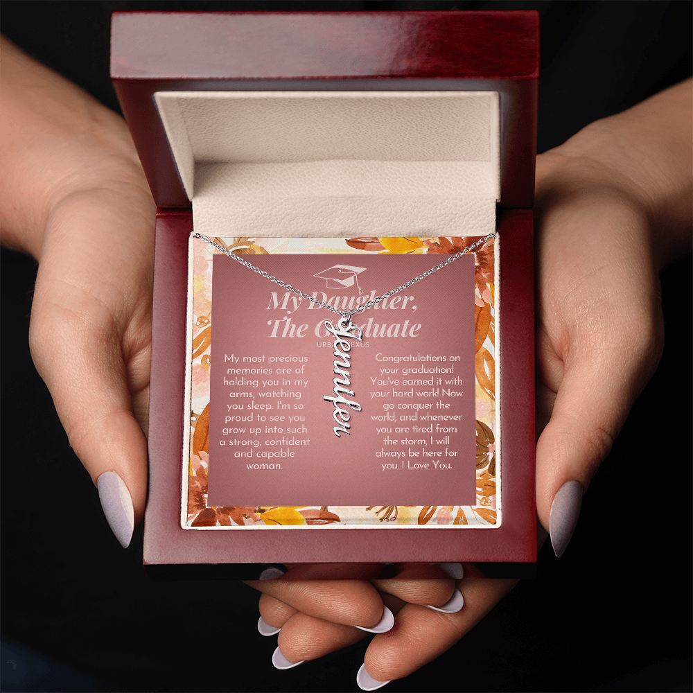 Dangle Name Necklace | Daughter Graduation Convocation Gifts for Her GHX8