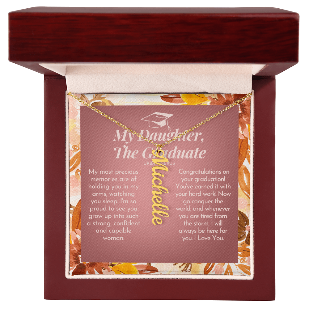 Dangle Name Necklace | Daughter Graduation Convocation Gifts for Her GHX8