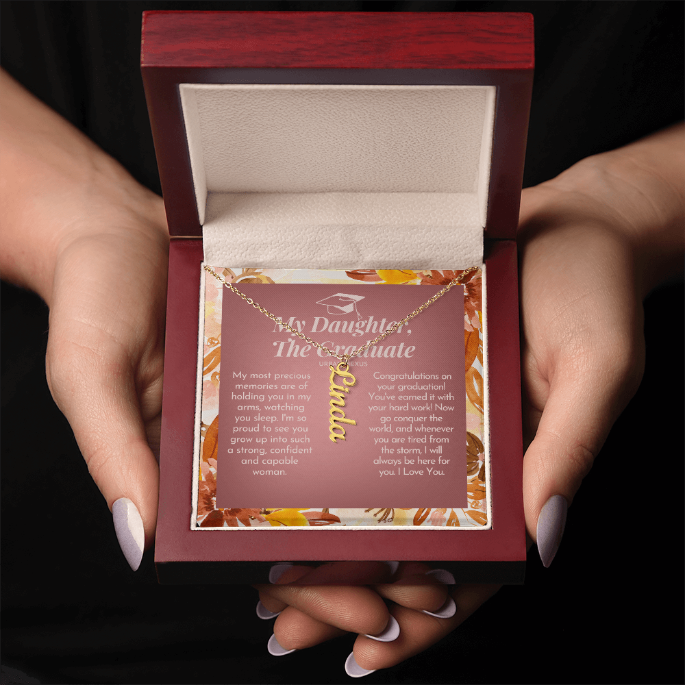 Dangle Name Necklace | Daughter Graduation Convocation Gifts for Her GHX8