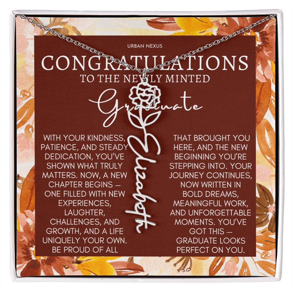 Flower Pendant Necklace | Graduation Gift for Her GHX1