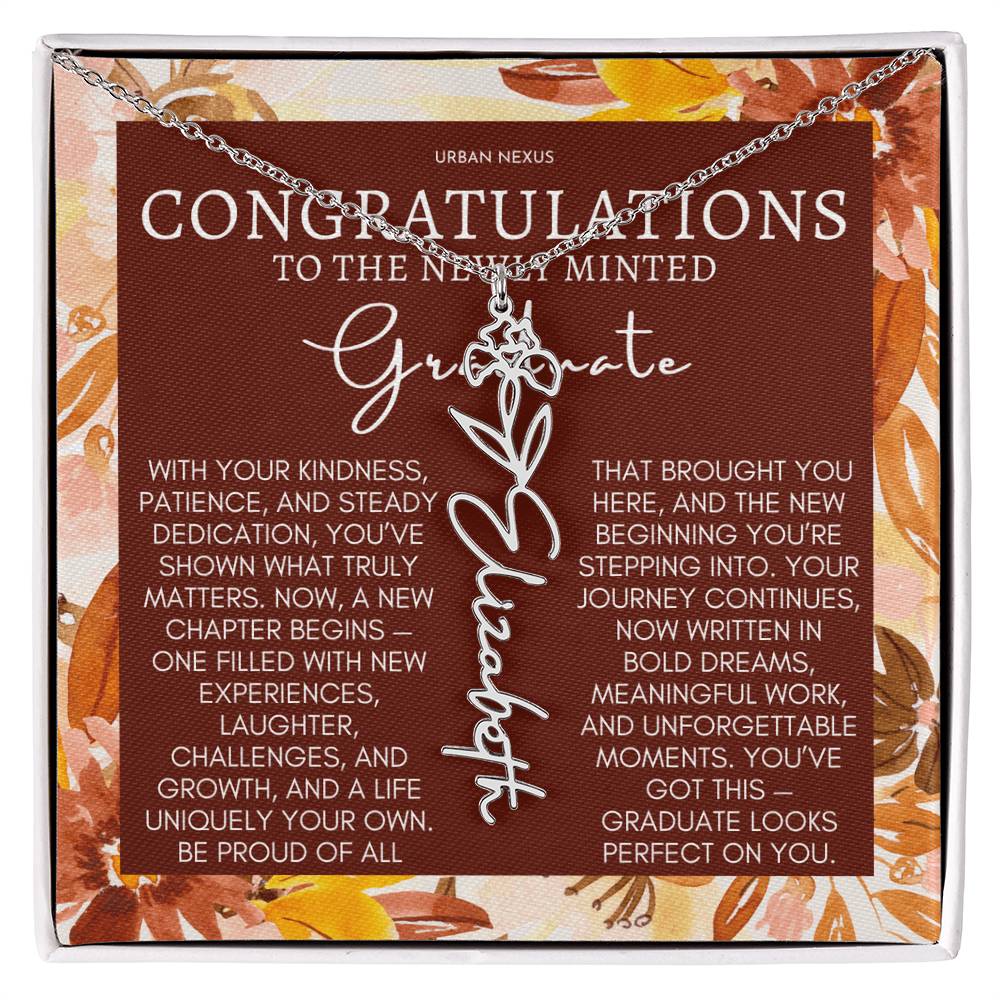 Flower Pendant Necklace | Graduation Gift for Her GHX1