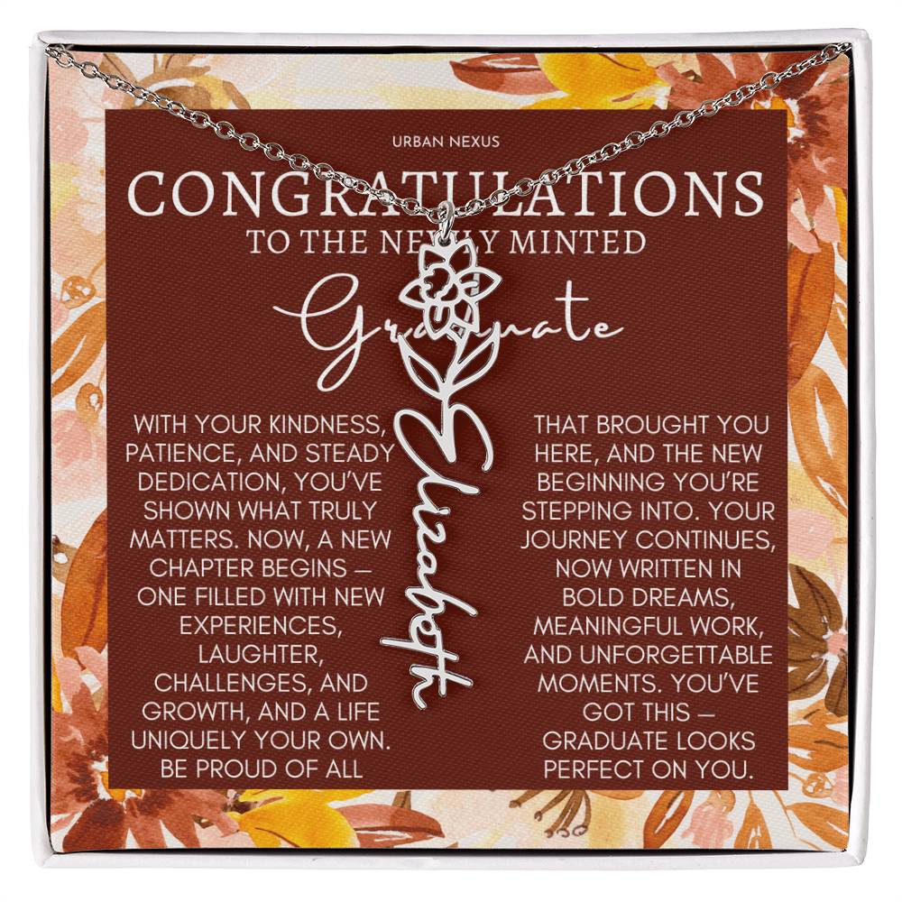 Flower Pendant Necklace | Graduation Gift for Her GHX1