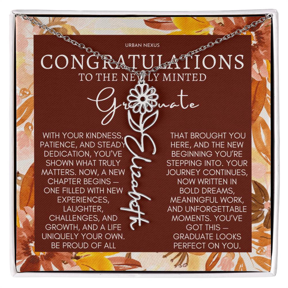 Flower Pendant Necklace | Graduation Gift for Her GHX1