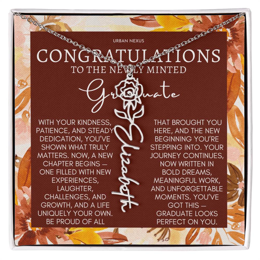 Flower Pendant Necklace | Graduation Gift for Her GHX1