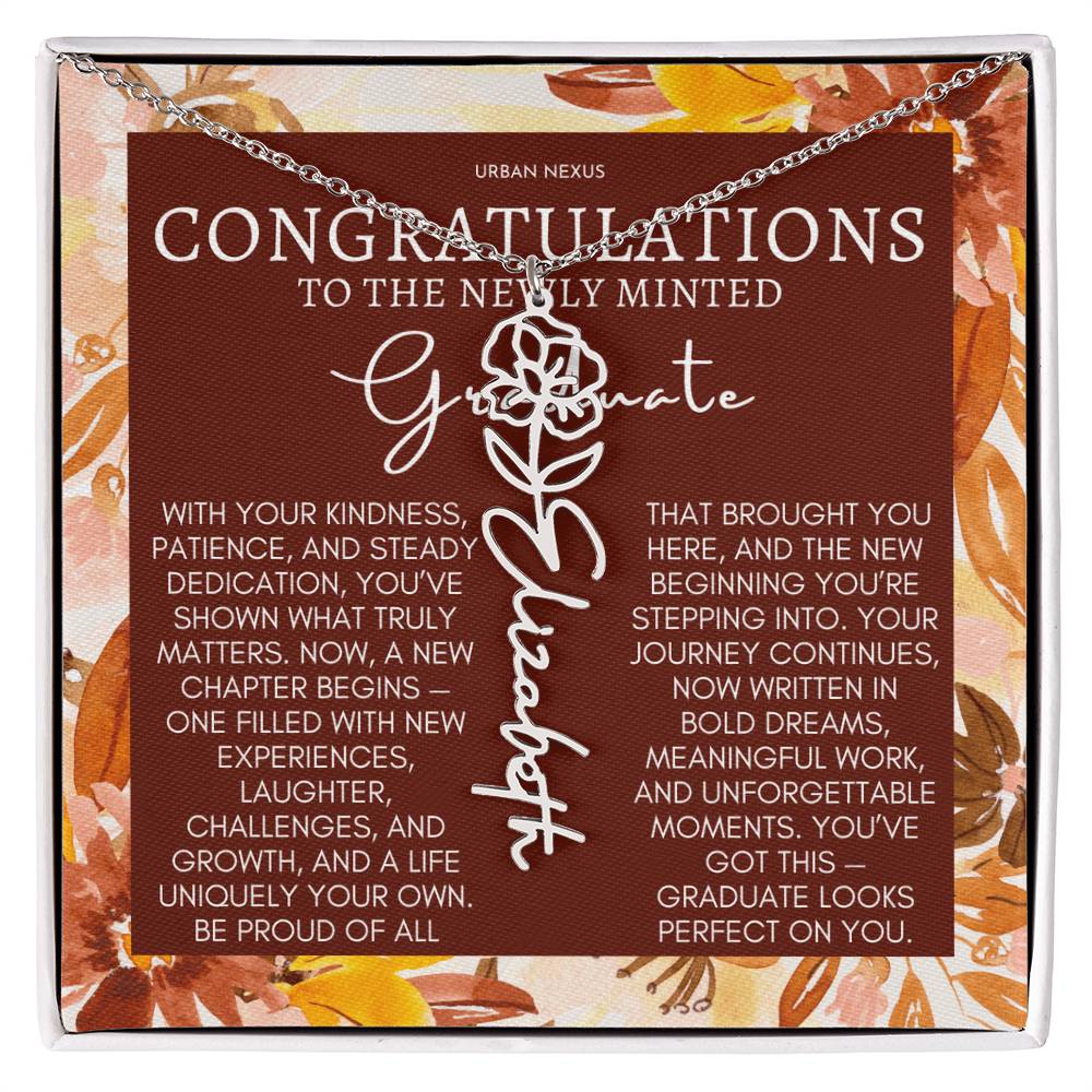 Flower Pendant Necklace | Graduation Gift for Her GHX1