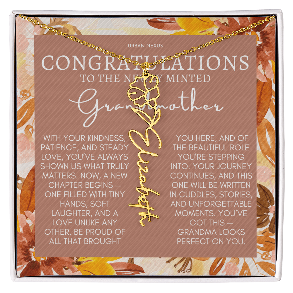 Flower Pendant Necklace | Grandma Personalized Birthday Gift For Her GMX5