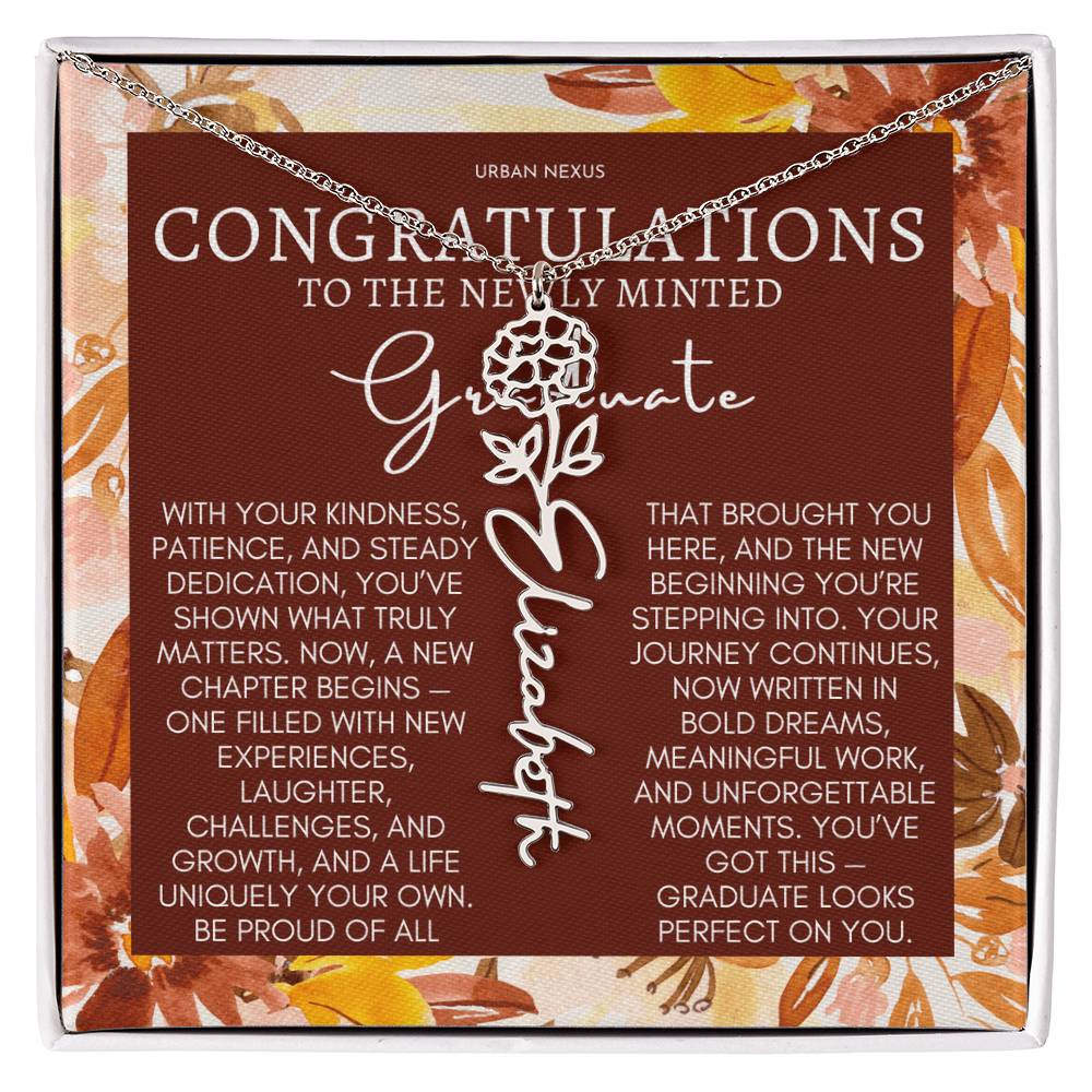 Flower Pendant Necklace | Graduation Gift for Her GHX1