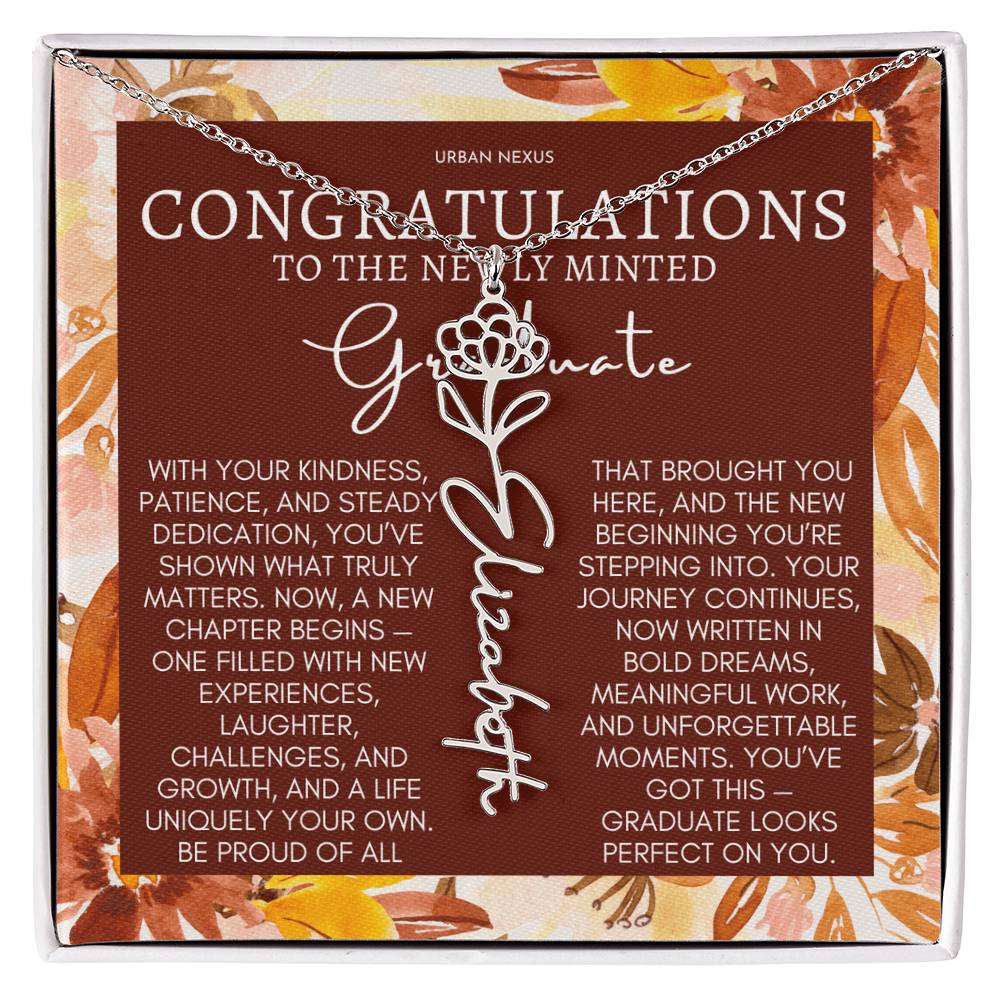 Flower Pendant Necklace | Graduation Gift for Her GHX1