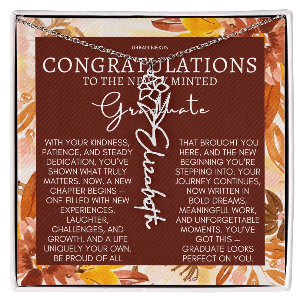 Flower Pendant Necklace | Graduation Gift for Her GHX1