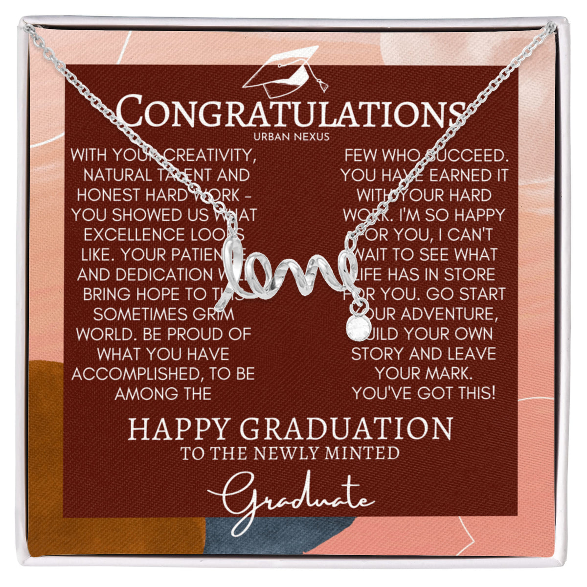 Unique Charm Necklace Graduation Present for Her GHX11