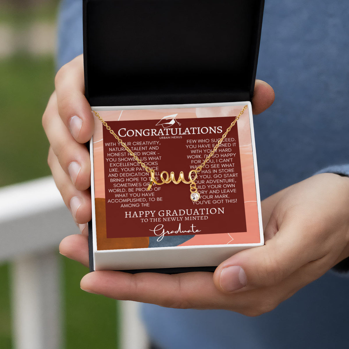 Unique Charm Necklace Graduation Present for Her GHX11