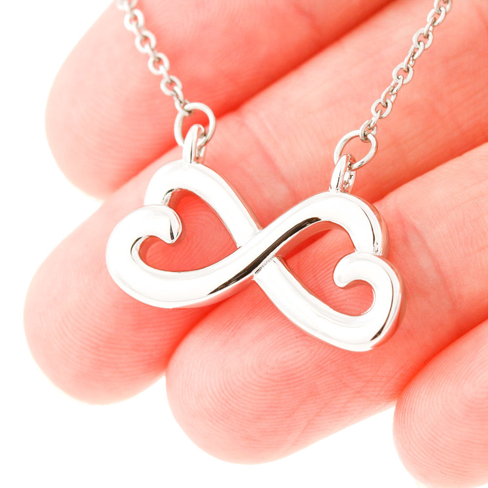 Double Heart Delicate Necklace | Grandmother, Grandma, Granny, Nana, Meemaw