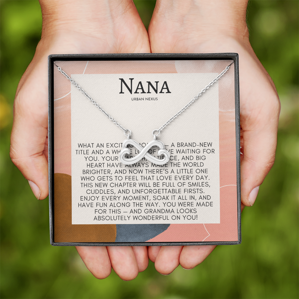 Double Heart Delicate Necklace | Grandmother, Grandma, Granny, Nana, Meemaw