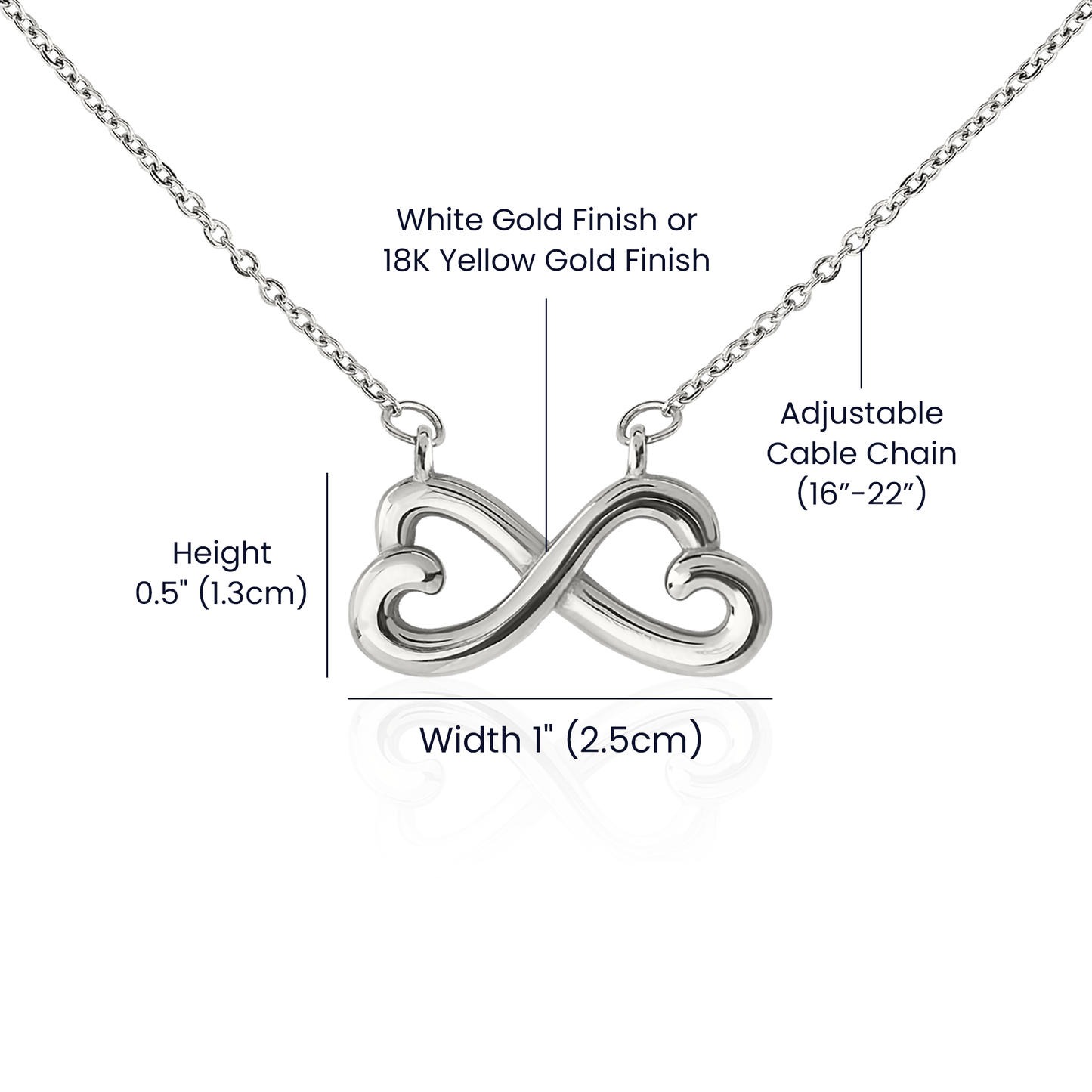 Double Heart Delicate Necklace | Grandmother, Grandma, Granny, Nana, Meemaw