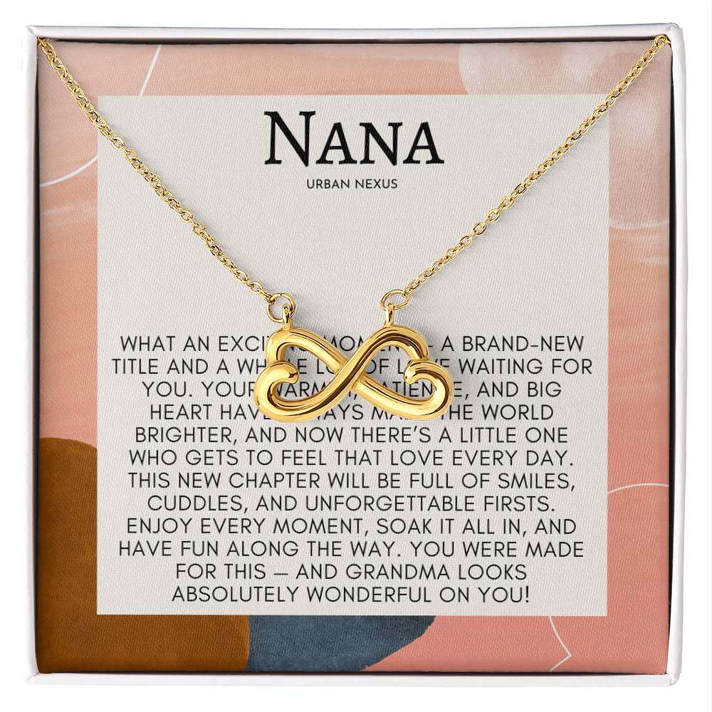 Double Heart Delicate Necklace | Grandmother, Grandma, Granny, Nana, Meemaw
