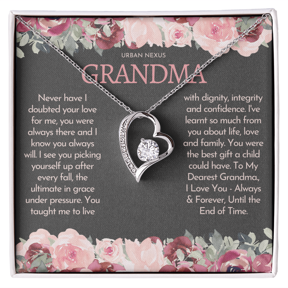 Heart Pendant Necklace - Birthday Gift for Grandma or Grandmother, Nana Meemaw Mimi Present GMX9
