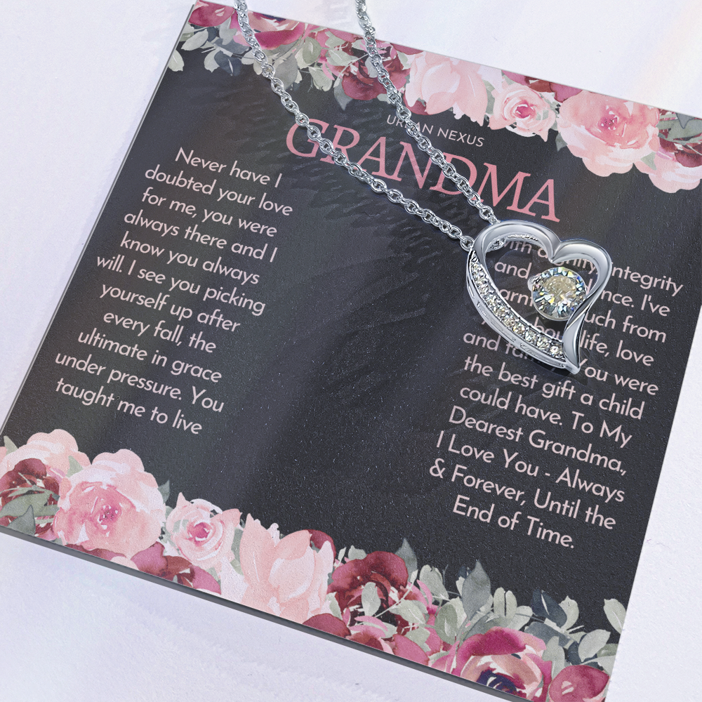 Heart Pendant Necklace - Birthday Gift for Grandma or Grandmother, Nana Meemaw Mimi Present GMX9
