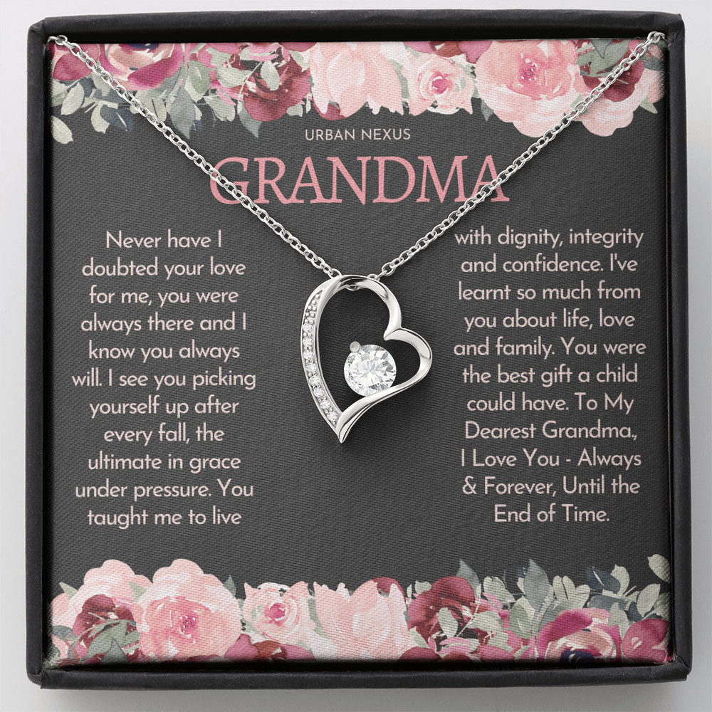 Heart Pendant Necklace - Birthday Gift for Grandma or Grandmother, Nana Meemaw Mimi Present GMX9