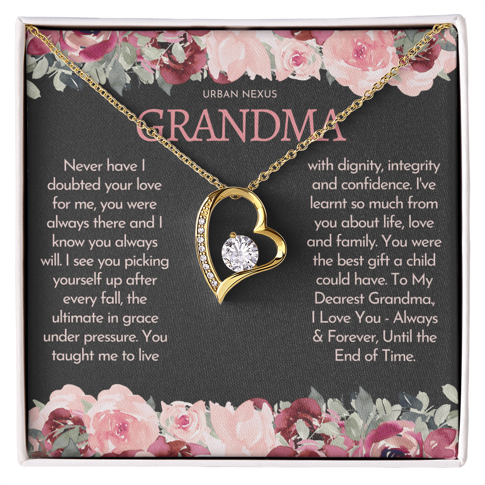Heart Pendant Necklace - Birthday Gift for Grandma or Grandmother, Nana Meemaw Mimi Present GMX9