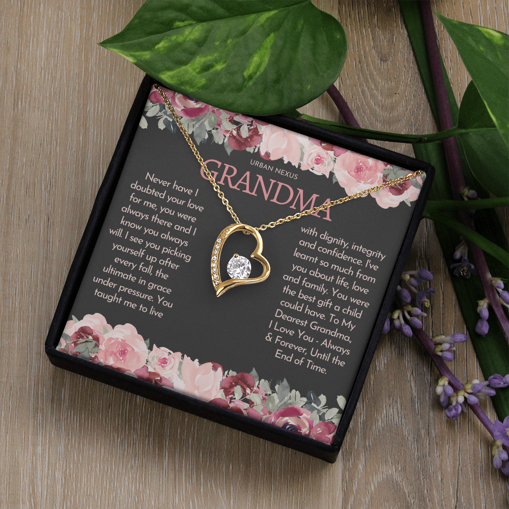 Heart Pendant Necklace - Birthday Gift for Grandma or Grandmother, Nana Meemaw Mimi Present GMX9